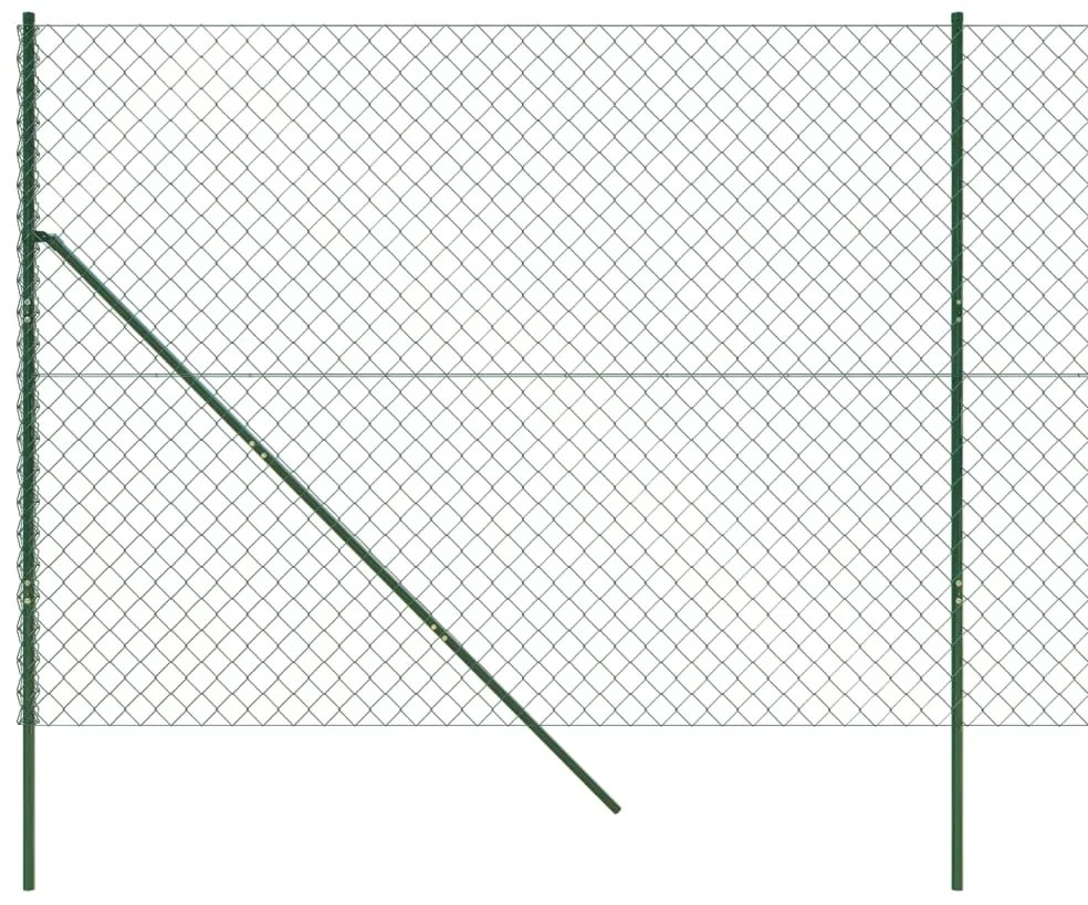 Cerca de arame 1,6x25 m verde