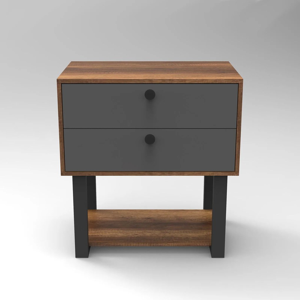 Gaveta MN03 – Nogueira e Antracite – 80x85x52 cm