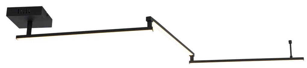 Candeeiro de teto preto 150,8 cm c/ LED 3 intensidades regulável - Annuschka