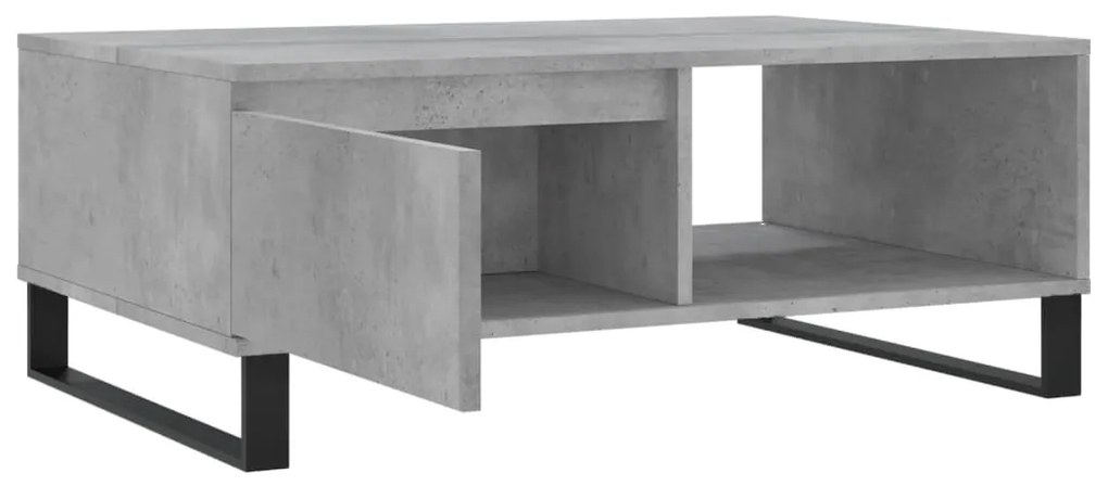 Mesa de centro 90x60x35 cm derivados madeira cinzento cimento