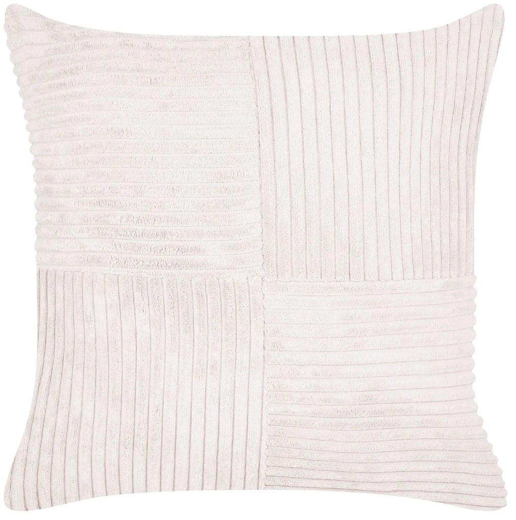 Conjunto de 2 almofadas decorativas em bombazine branca creme 43 x 43 cm MILLET Beliani