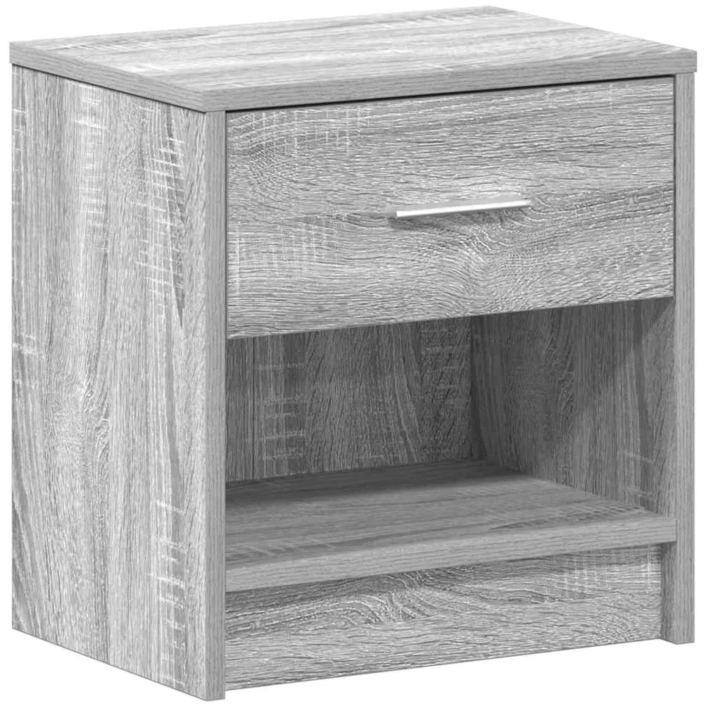 Mesas de cabeceira 2 pcs com gaveta 39x28x41 cm cinzento sonoma
