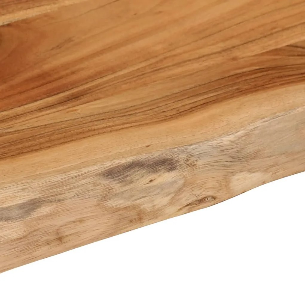 Tampo de mesa retangular borda viva 90x40x2,5 cm acácia maciça