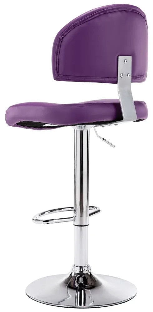 Banco de bar couro artificial roxo