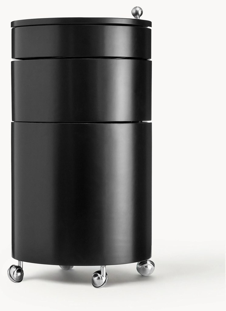 Gaveteiro redondo com rodas Barboy, Design Verner Panton