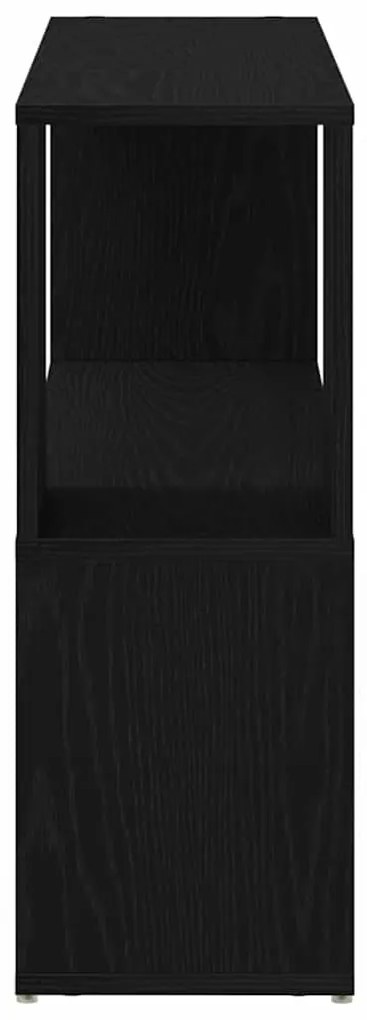 Estante de Livros vidaXL Carvalho Preto 100x24x63 cm Madeira Compósita