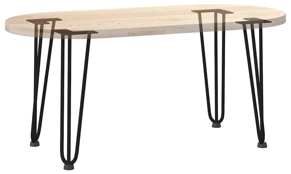 Pernas de grampo para mesa de centro 4 peças pretas 42 cm aço maciço