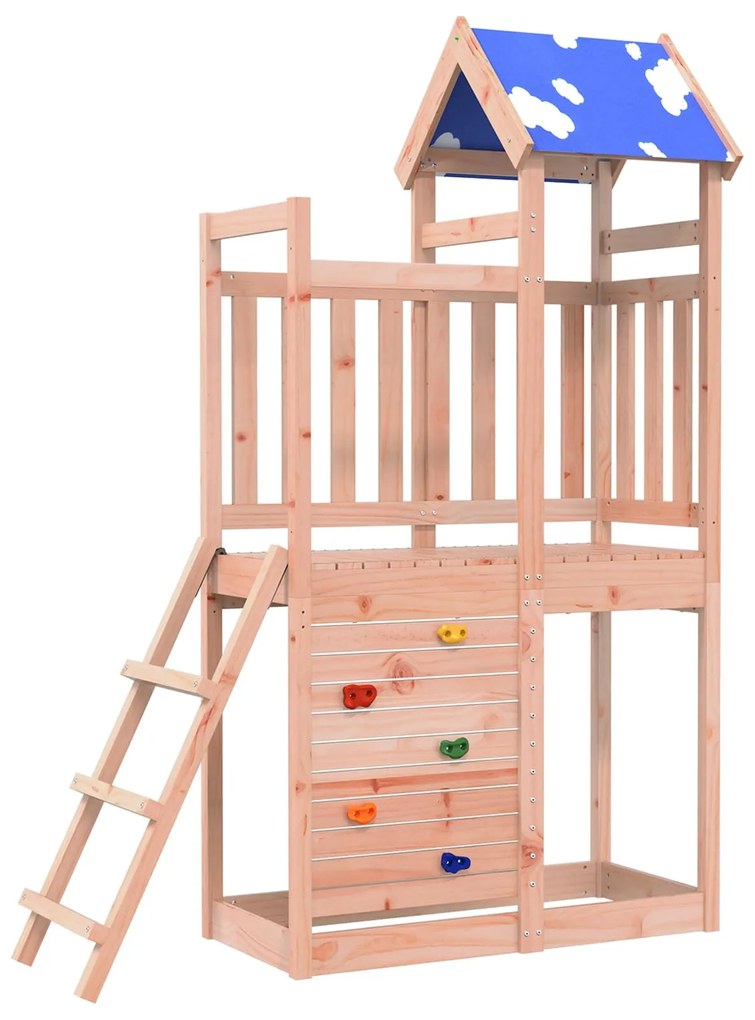 vidaXL Torre de Brincar Castanho Madeira Sólida de Douglas