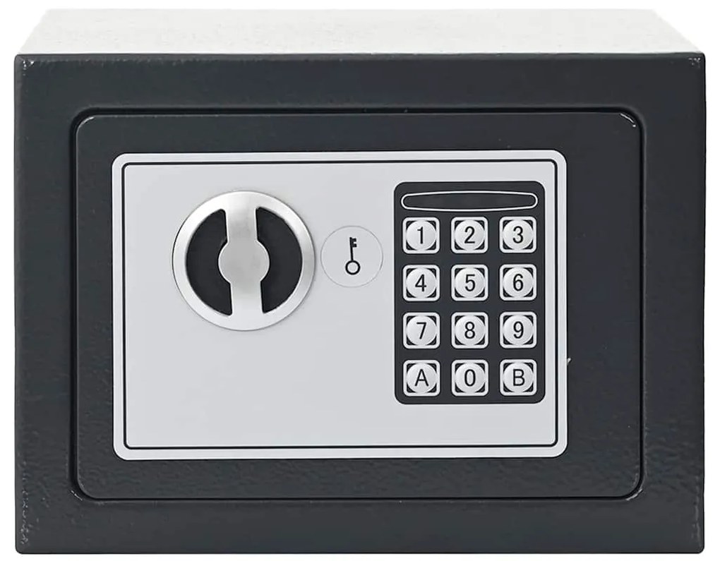 Cofre Digital Electrónico Cinza Escuro 23x17x17 cm Aço