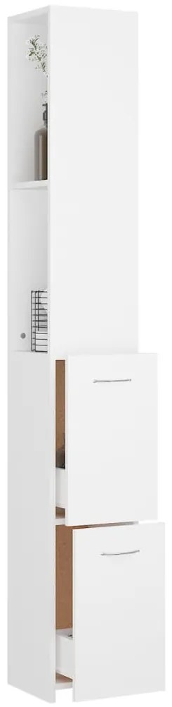 Armário casa de banho 25x26,5x170cm derivados de madeira branco