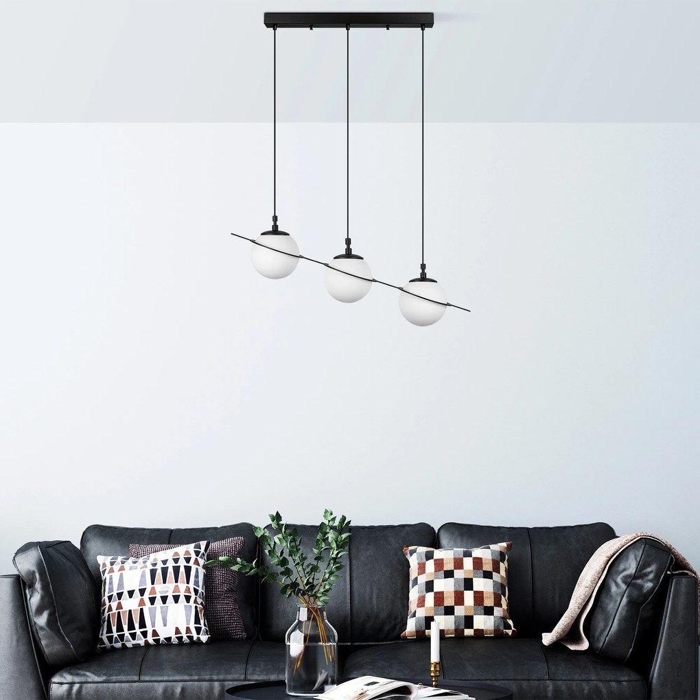 Candeeiro de Teto Hug – Preto – 76 x 167 x 17 cm