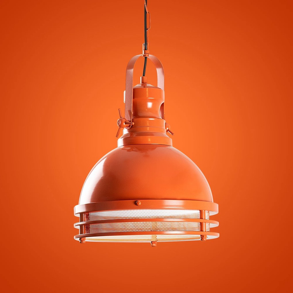 Candeeiro de Teto Saglam – Laranja – Ø30 h:40 cm