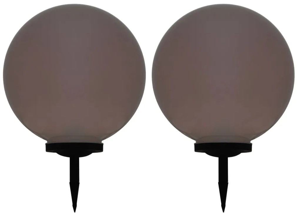 vidaXL Candeeiro solar de exterior LED 2 pcs esférico 50 cm RGB