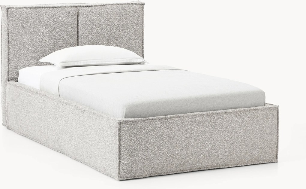 Cama de solteiro estofada em bouclé Dream
