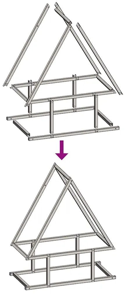 Suporte para lenha 50x25x60 cm aço laminado a frio preto
