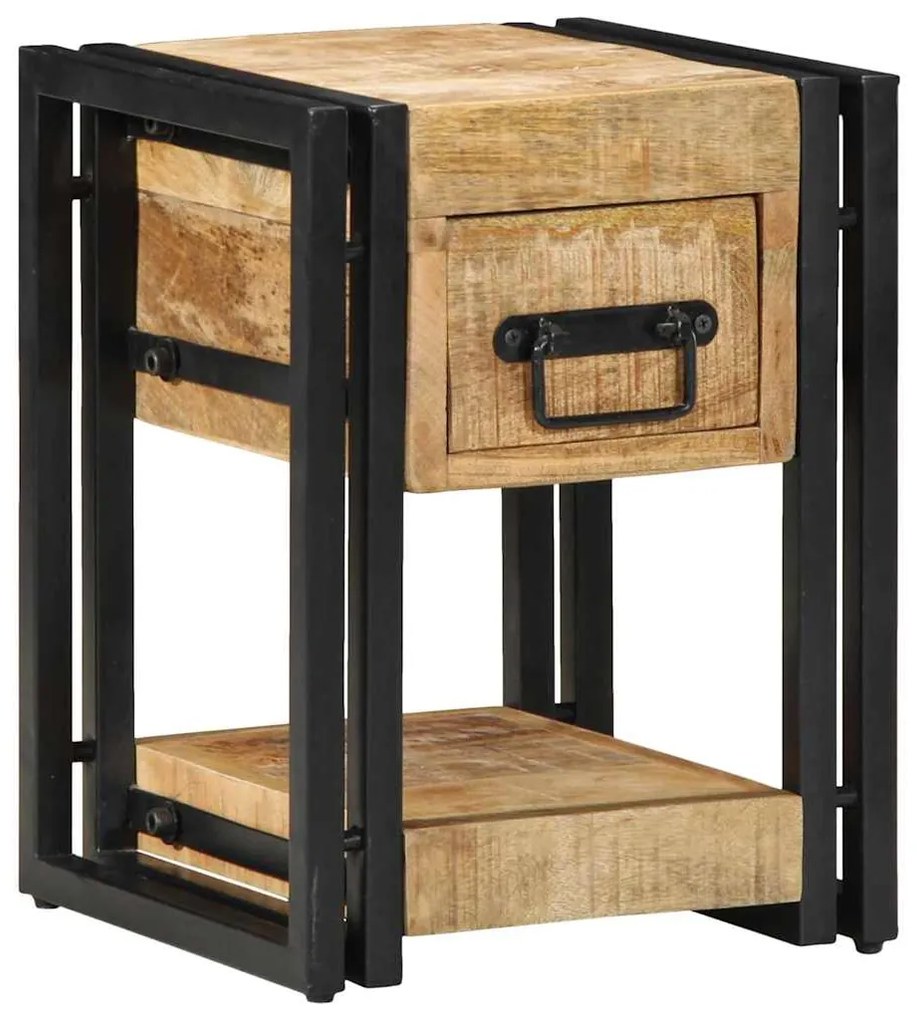 Criado-mudos 2 pcs 40x40x40 cm Madeira Sólida de Mangueira