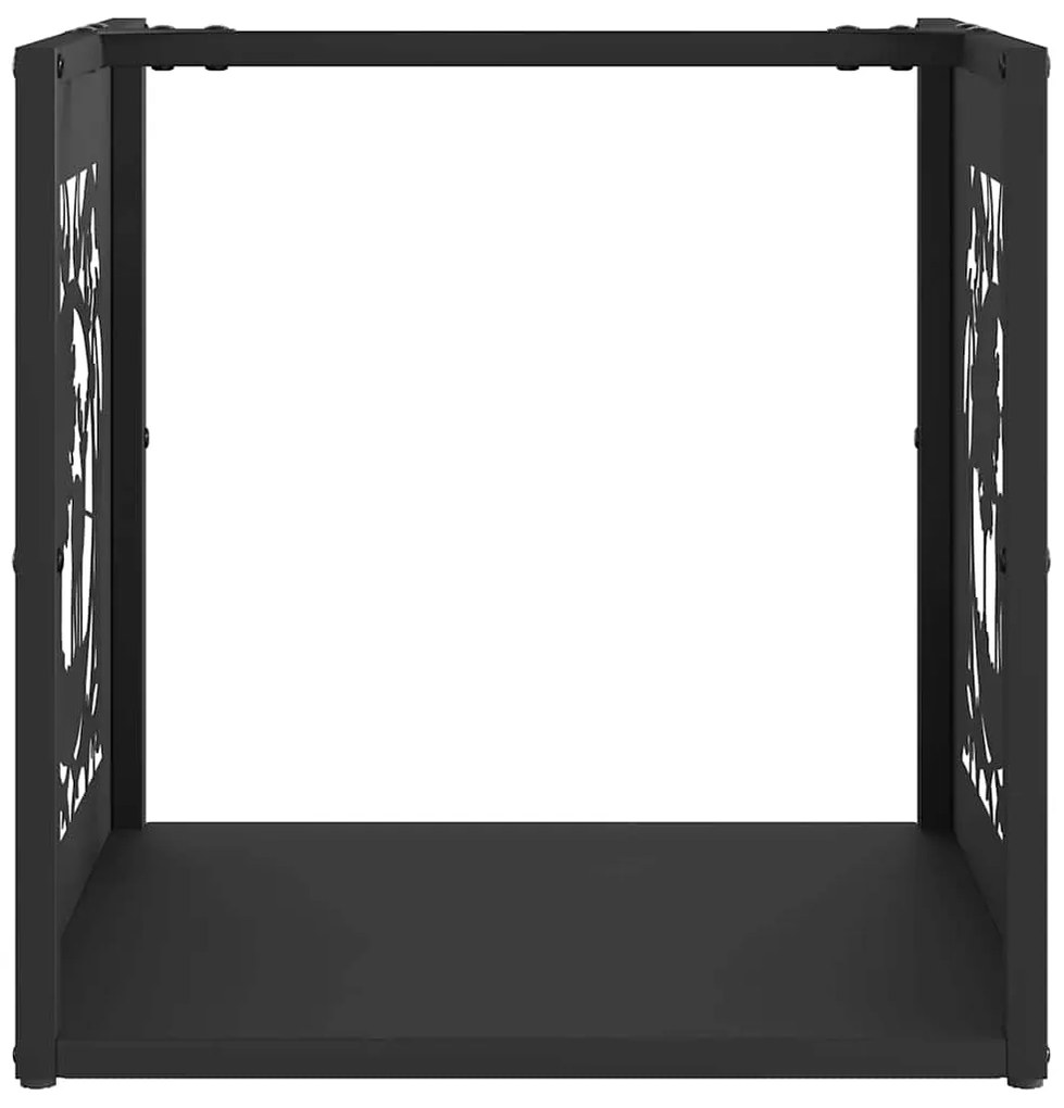 Suporte para lenha 40x40x40 cm aço laminado a frio preto