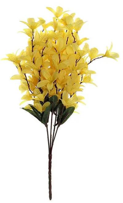 Flor Decorativa DKD Home Decor Amarelo (15 x 15 x 37 cm)