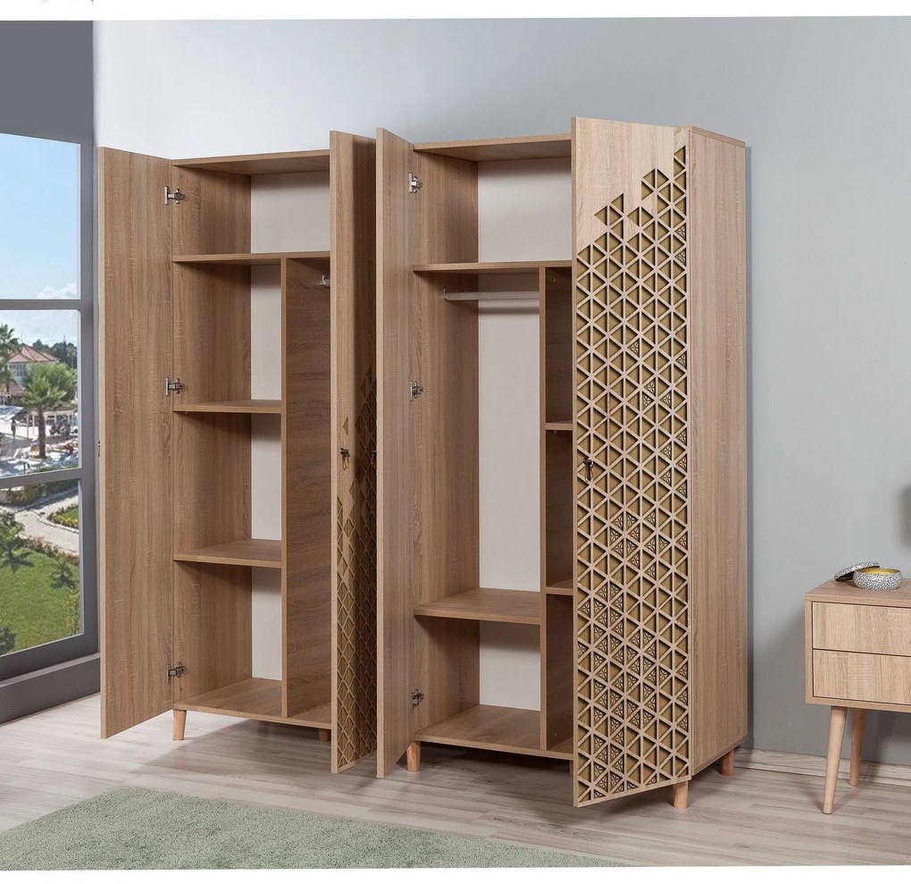Roupeiro Imaj – Carvalho Sonoma – 180x192x52 cm