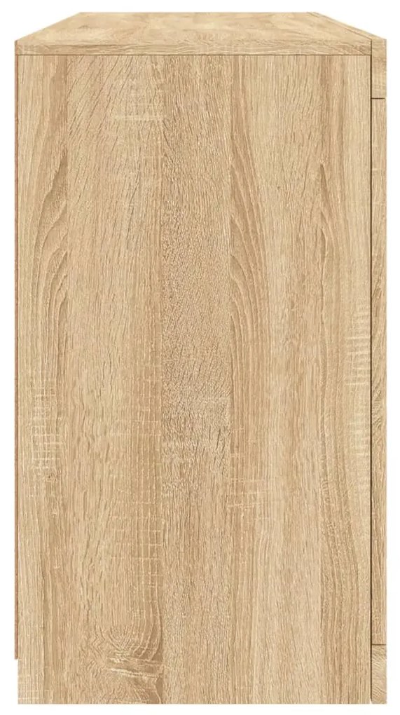 Aparador com luzes LED 142,5x37x67 cm carvalho sonoma