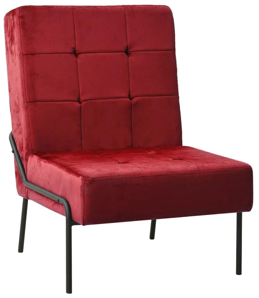 325775 vidaXL Cadeira de descanso 65x79x87 cm veludo vermelho tinto