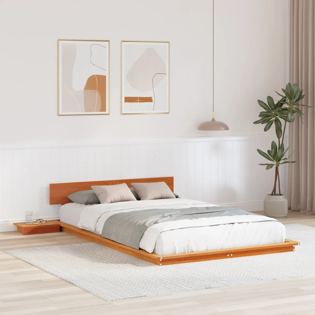 vidaXL Estrutura da Cama Castanho 120 x 200 cm madeira