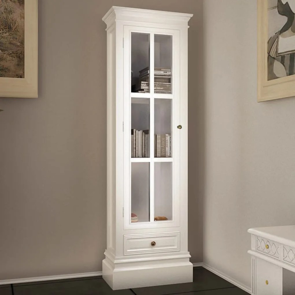 60639 vidaXL Estante com 3 prateleiras elegante madeira branco