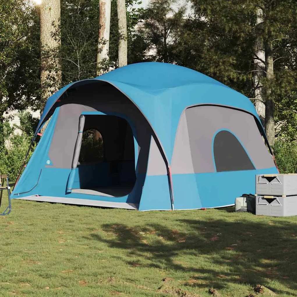Tenda familiar estilo cabana para 6 pessoas impermeável azul