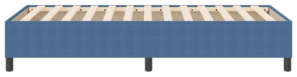 Cama Box VidaXL Azul Solteiro em Tecido de Corduroy