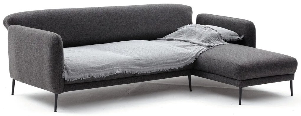 Sofá-Cama de Canto Venus – Antracite – 265x80x163 cm