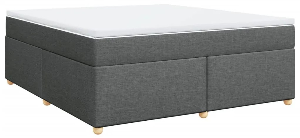 Cama com molas/colchão 180x200 cm tecido cinzento-escuro