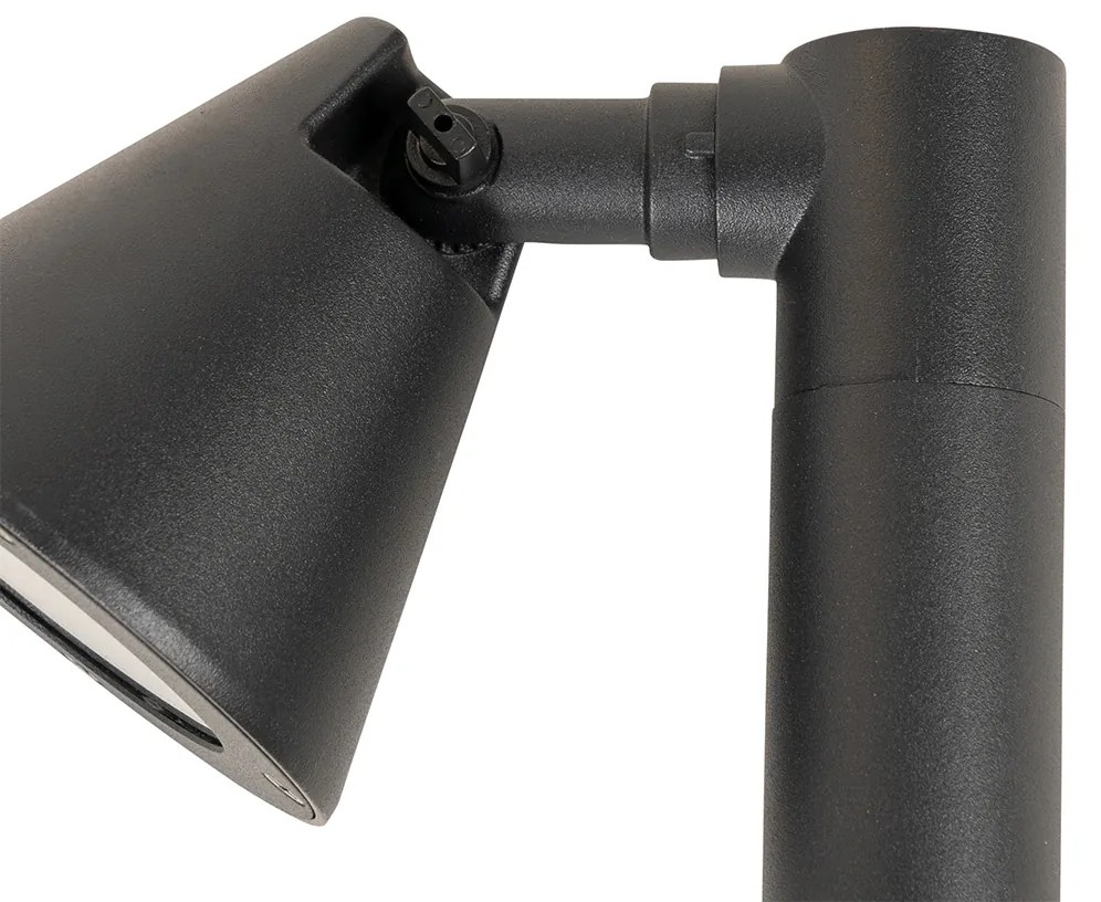 Candeeiro de exterior moderno preto 30 cm IP44 ajustável - Ciara