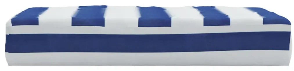 Almofadão p/ paletes 60x60x8 cm tecido oxford azul/branco