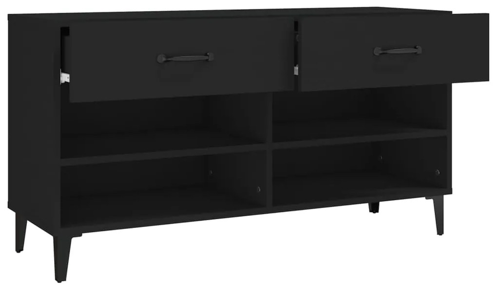 Sapateira 102x35x55 cm derivados de madeira preto