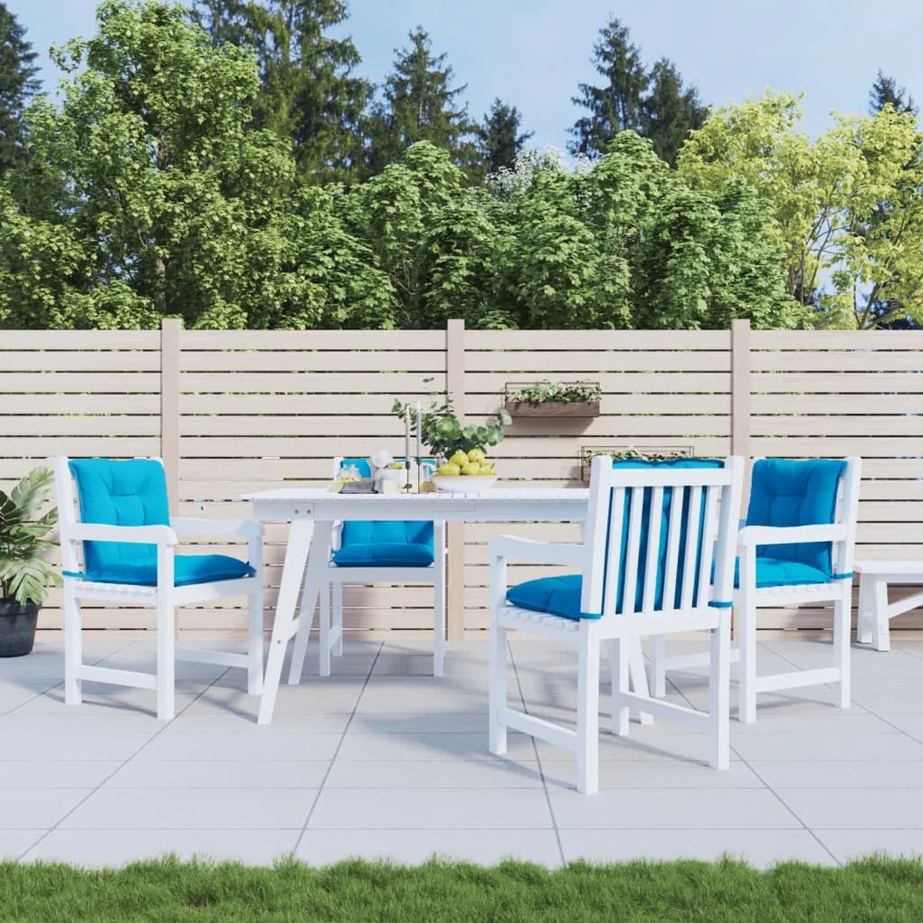 vidaXL Almofadões lombares p/ cadeiras de jardim 4pcs tecido azul