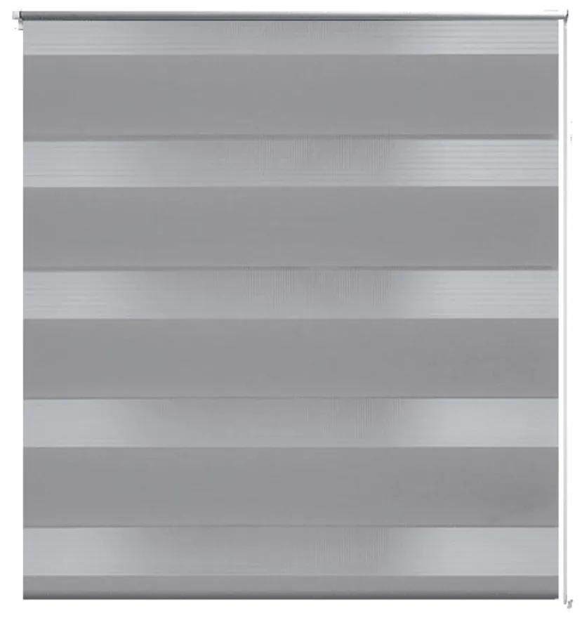 Estore de rolo 80 x 175 cm, linhas de zebra / Cinza