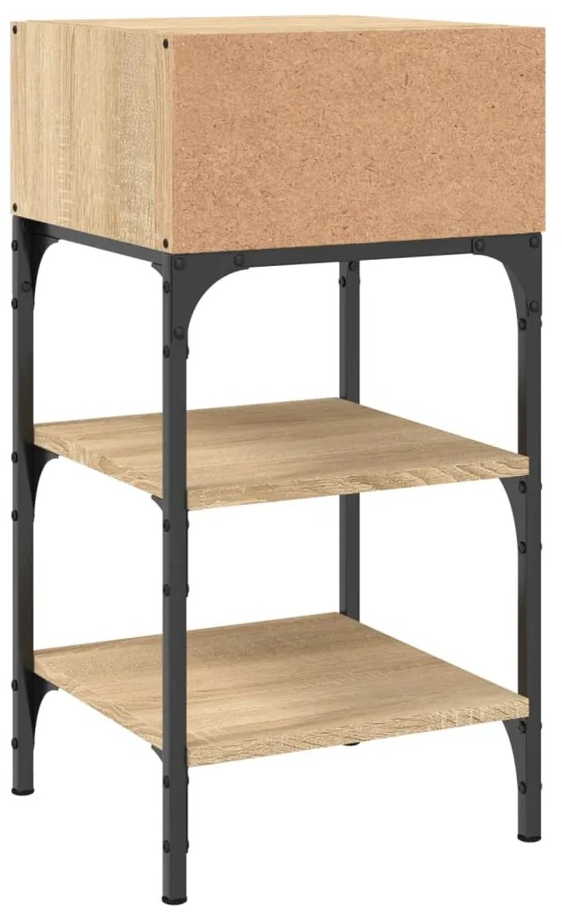 Mesas cabeceira 2pcs 35x34,5x70cm deriv.madeira carvalho sonoma