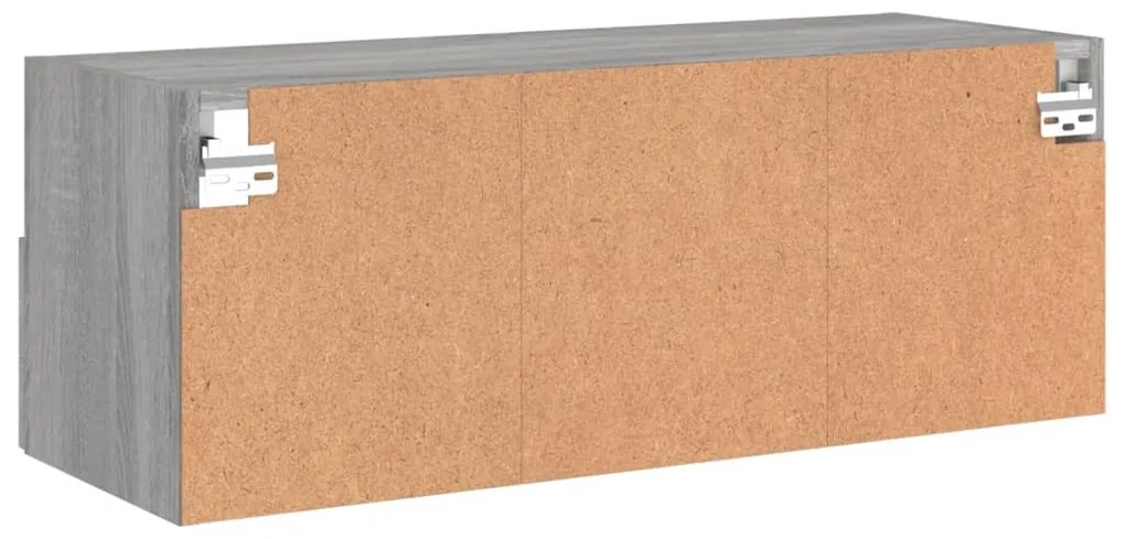 Móvel de parede p/ TV 80x30x30cm derivados madeira cinza sonoma