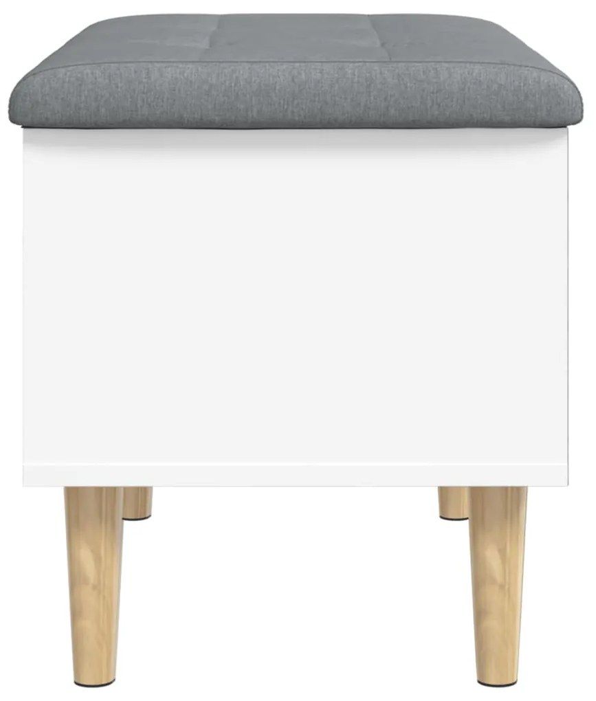 Banco de arrumação 62x42x46 cm derivados de madeira branco