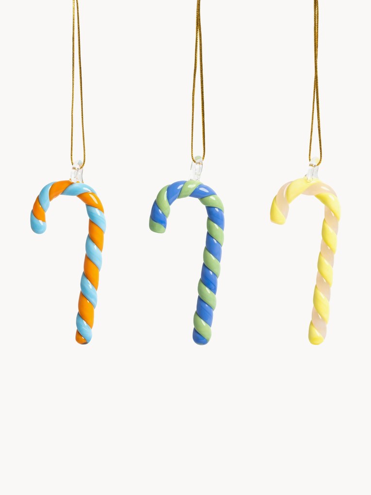 Handmade Tree Pendants Candy Cane, Set of 3