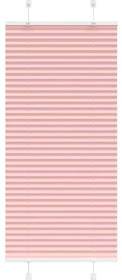 Rosa Plissada Cega 60x100 cm Largura Tecido 59,4 cm Poliéster