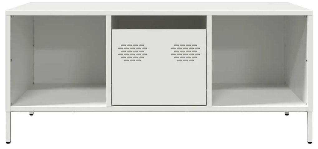 Mesa de centro 101,5x50x43,5 cm aço laminado a frio branco