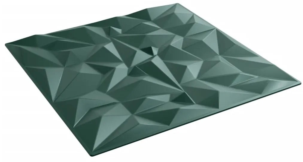 Painéis de parede 48 pcs 50x50 cm 12 m² XPS ametista verde