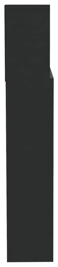 Armário de cabeceira 200x19x103,5 cm preto