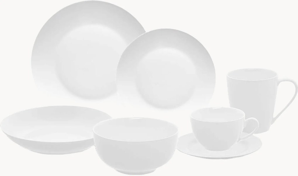 Conjunto de pequeno-almoço em porcelana Flow Linasol, 4 pessoas, conjunto de 28
