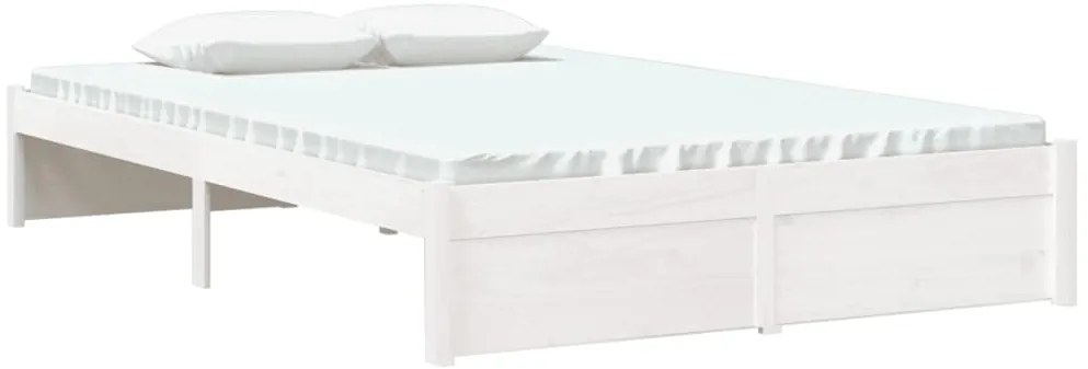 Estrutura de cama 120x200 cm madeira maciça branco