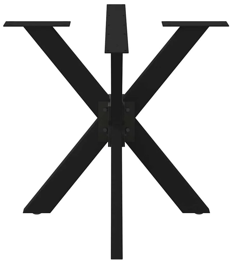 Pé de mesa de jantar em formato de aranha, preto, 85x85x(72-73) cm, aç
