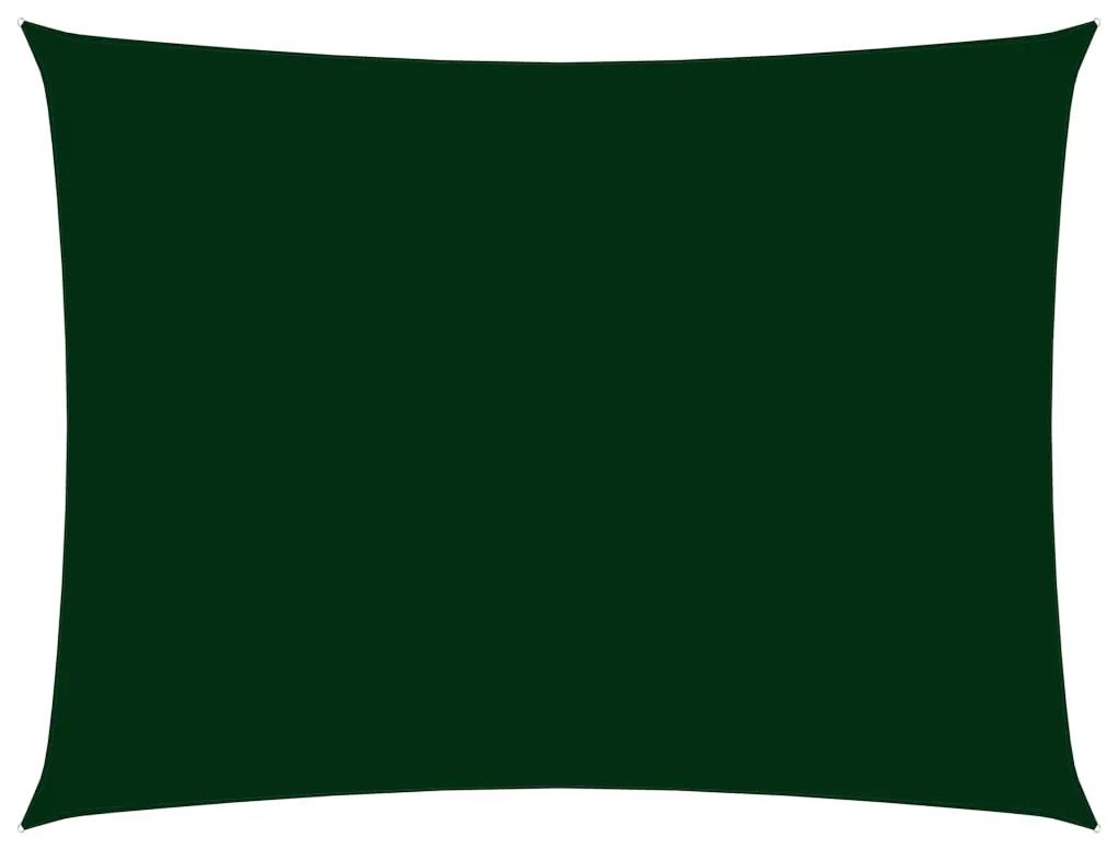 Para-sol estilo vela tecido oxford retangular 5x7m verde-escuro
