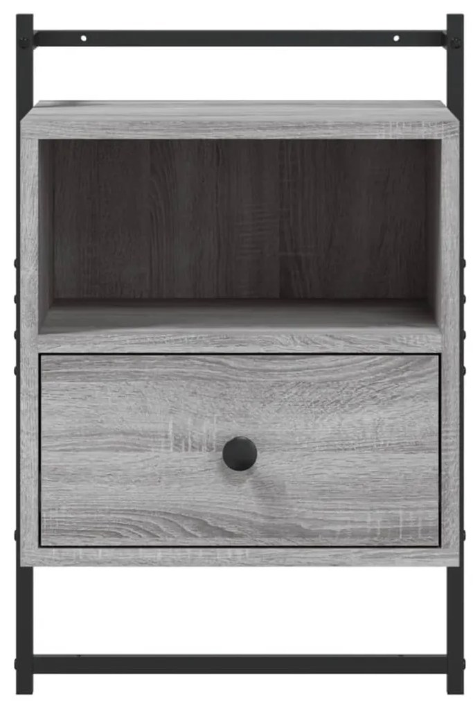 Mesas cabeceira 2 pcs 40x30x61cm deriv. madeira cinzento sonoma