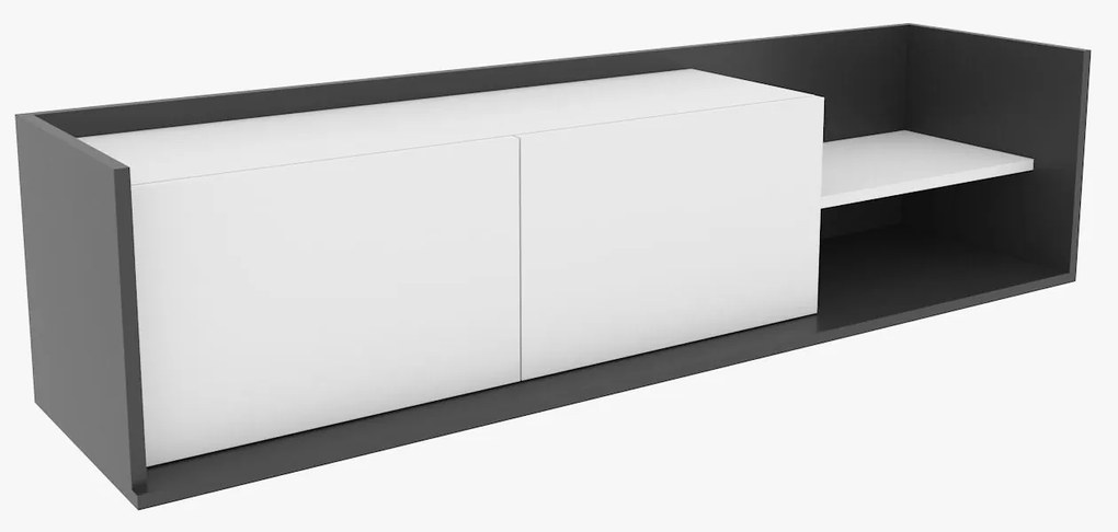 Móvel de TV Krog – Antracite e Branco – 160 cm x 35 cm x 36,8 cm